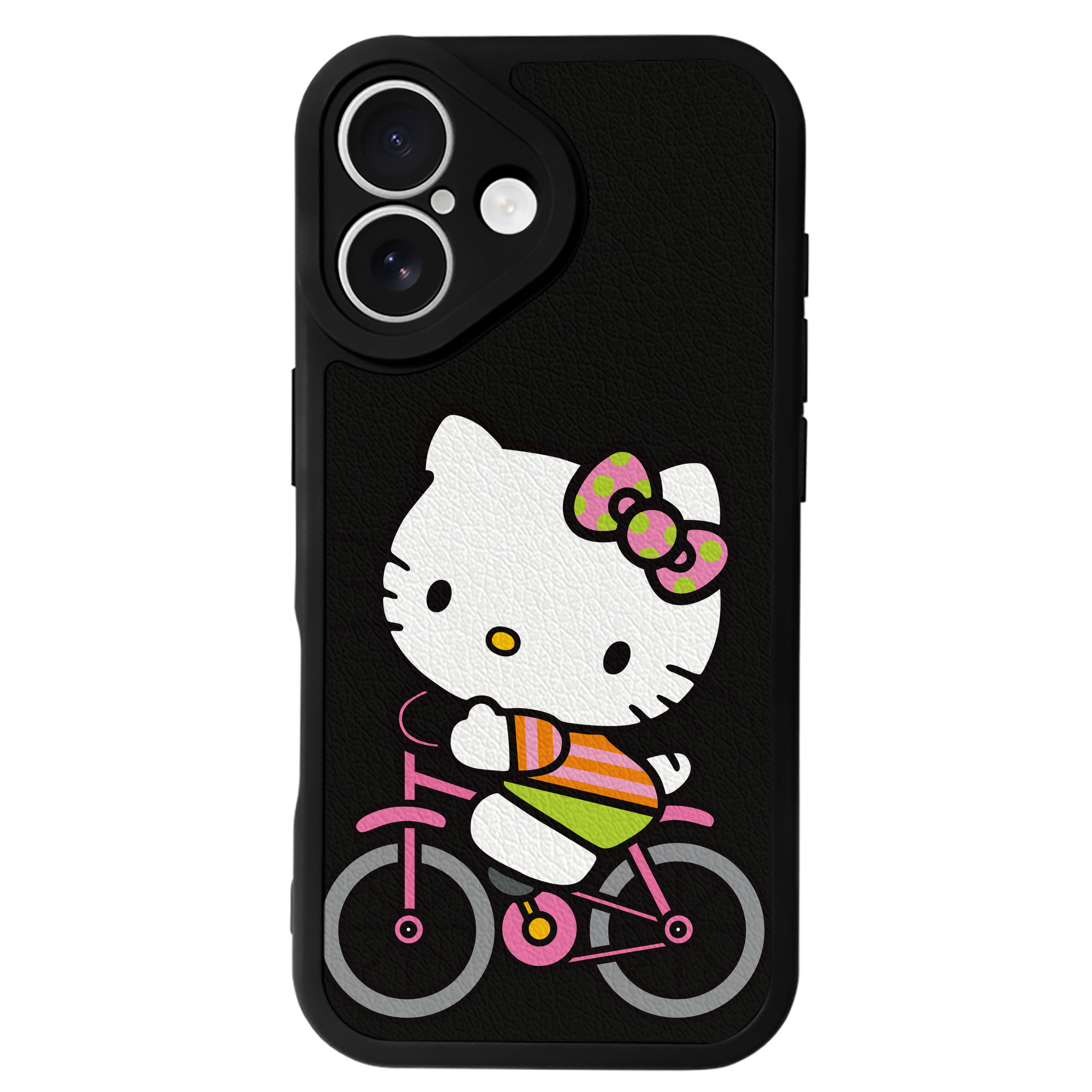 （画像用） Hello Kitty ハローキティ 【iPhone 16シリーズ対応】シリコンスマホケース（レザー調） 材質：シリコン